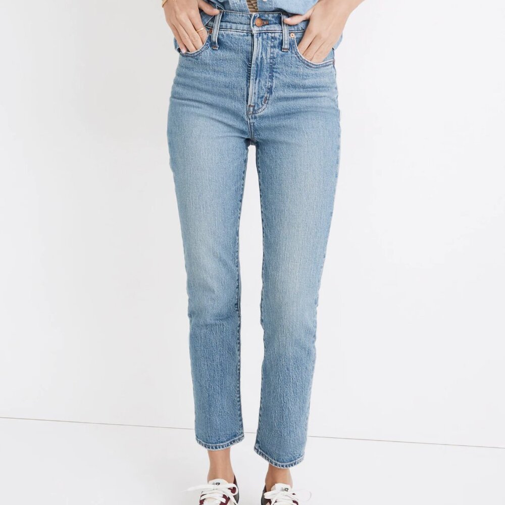 Madewell NWT Light Wash Denim Jeans - Picture 2 of 9